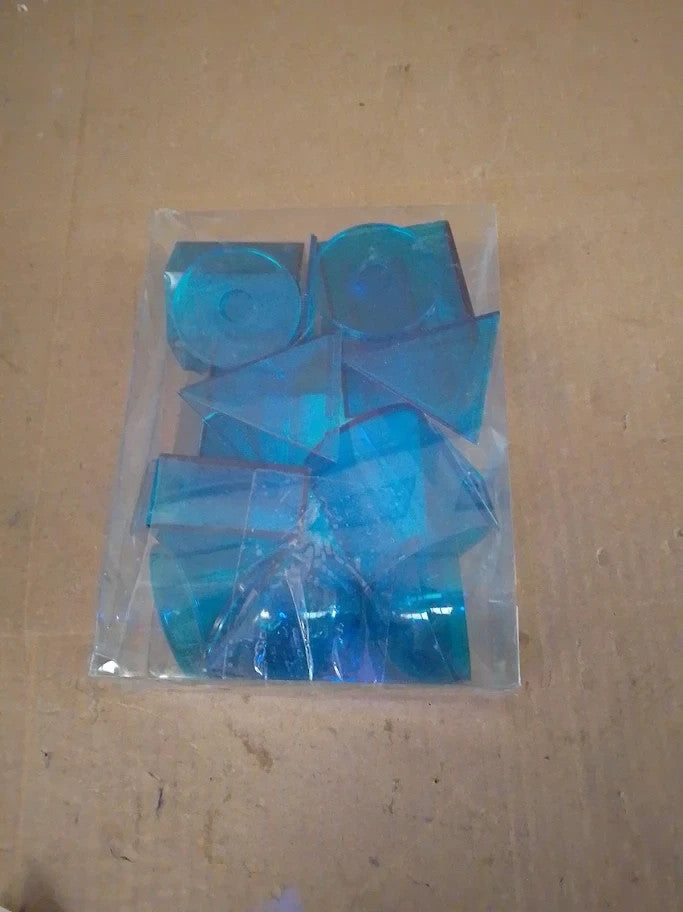 Hand2mind Eta 29035P Blue Power Geometric Solids Set 12 Easy Storage New