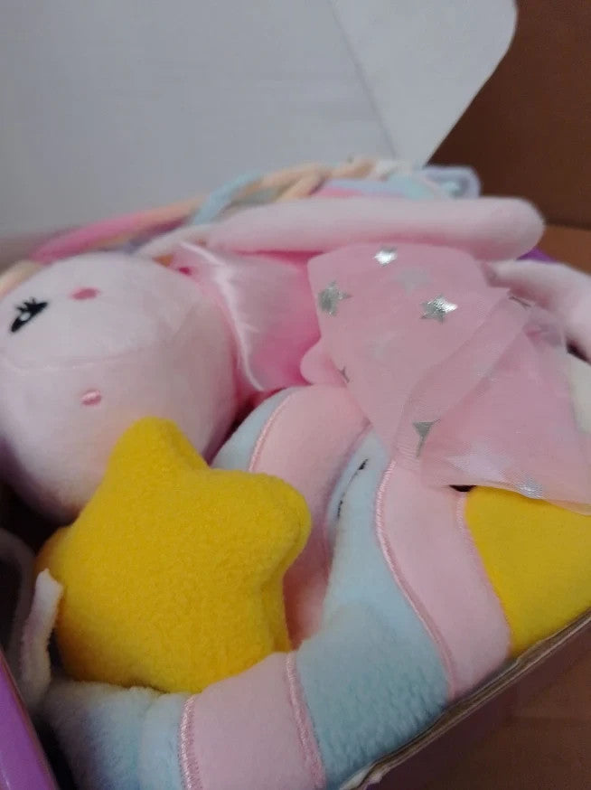 Girls Unicorn Cuddly Toy 43cm Plush Doll Outfits Bag Wings Birthday Gift New