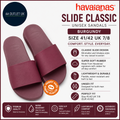 Havaianas Slide Classic Sandals Burgundy Unisex Size 41/42 UK 7/8 Rubber