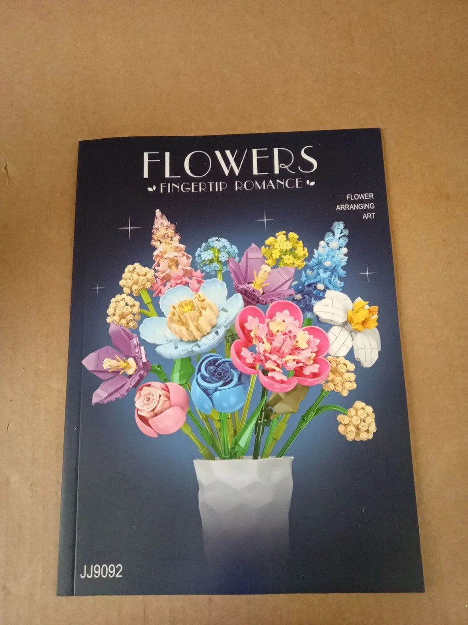 Flowers Bouquet Building Set Rose Botanical Plant Toy Adults 8+ NO VASE New