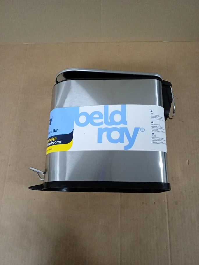 Beldray Bathroom Pedal Bin 5L Small Soft Closing Lid With Pedal D shaped