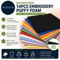 New Brothread 14pcs Embroidery Puffy Foam 23x30.5cm Large Size 3mm Thickness