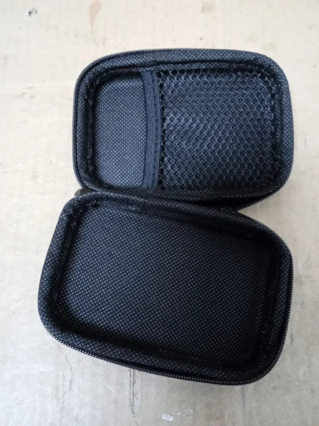 Coptiner Portable EVA Storage Pouch Bag 11.5x7.7x4.2cm Earphone Cable Black