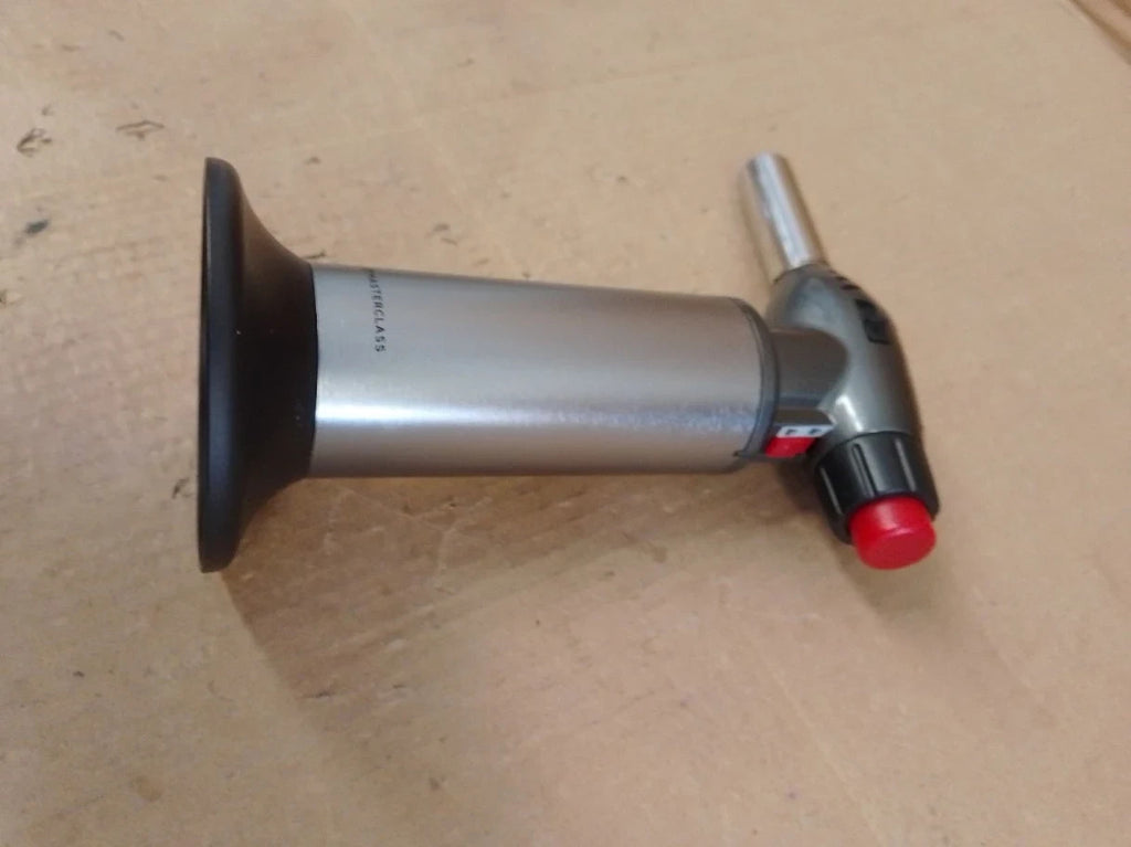 MasterClass Blow Torch Refillable Chef  Adjustable Anti flare Flame Grey New