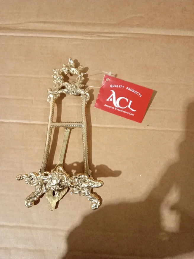 Brass Easel Display Stand 9in Picture Art Plate Wedding Sign Holder Decor New