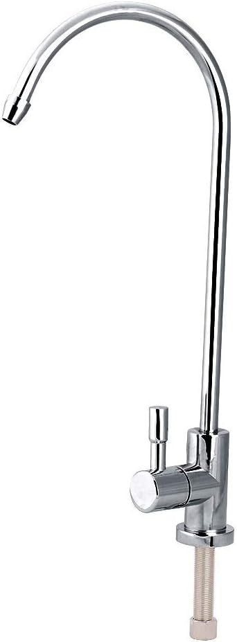 Nikou Faucet Tap 1/4in Stainless Steel Kitchen Sink Faucet Chrome Reverse New