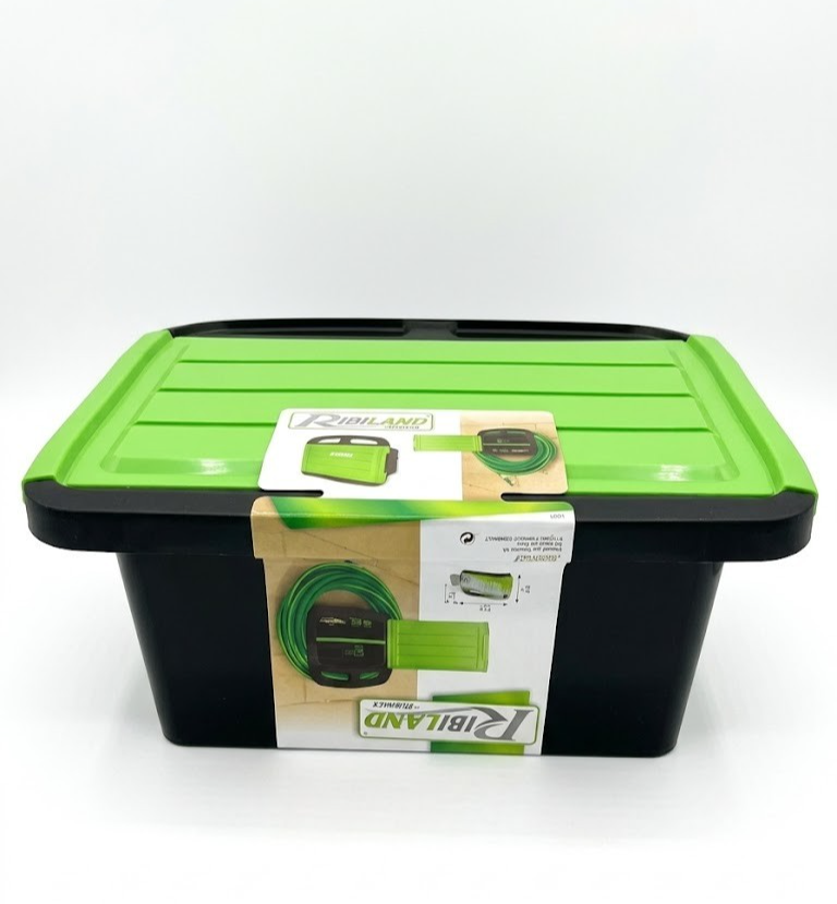 RIBIMEX Style 1 Plastic Garden Hose Reel Accessories Door Black Green Design New