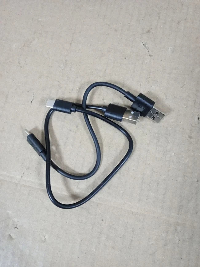 Short USB A To USB C Charging Cable Fast Charger Data Lead Black