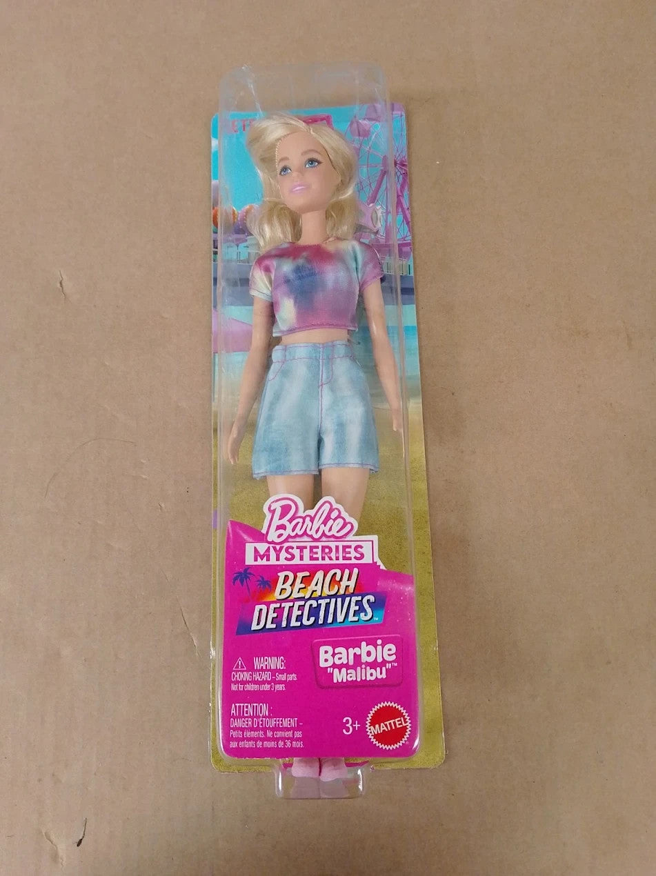 Barbie Mysteries Beach Detectives Malibu Fashion Doll Wearing Removable JFV63