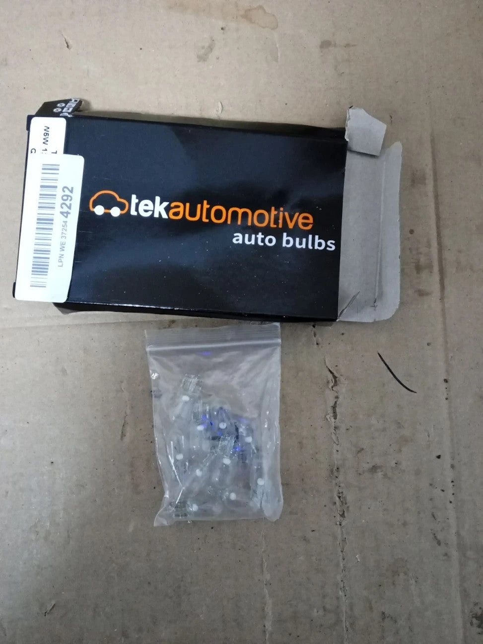 Tek Automotive 501 W5W Bulb Capless 12V 5W W2.1x9.5D 10 Pieces Plate Bulbs New