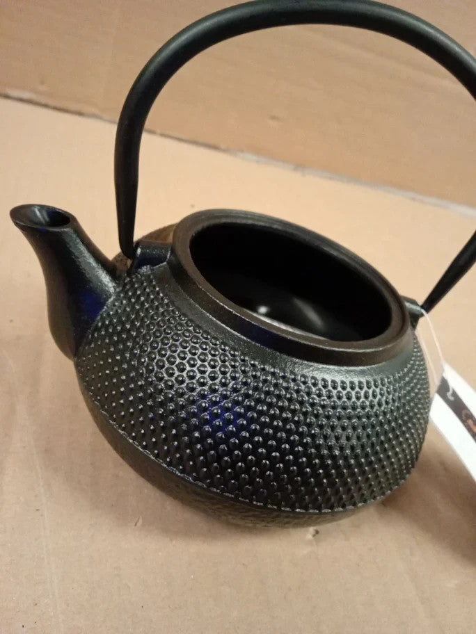 La Cafetiere Cast Iron Infuser Basket Teapot Three Cup 600ml Black New