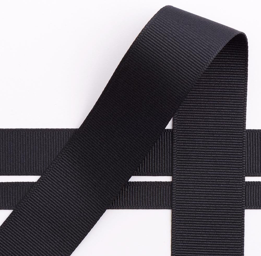 Italian 10mtr Roll Options Grosgrain 38mm Strong Plain Black Ribbon Bows New