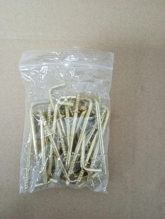 Sisi UK Large 50mm Dresser Hooks Brass Screw Cup L Shape Hanging Hanger New