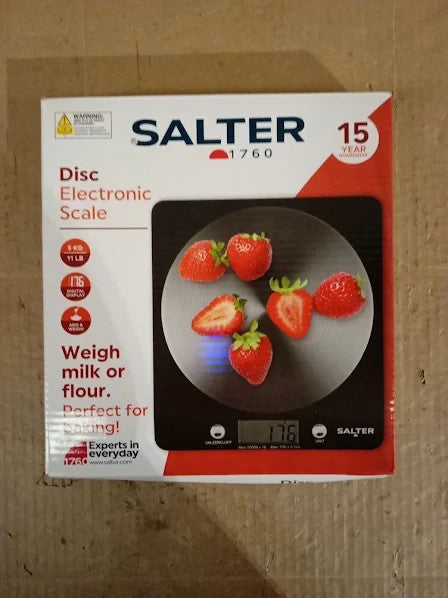 Salter 1036 BKSSDR Digital Kitchen Cooking Baking Scales 5KG Capacity
