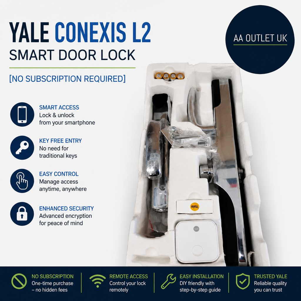 Yale Conexis L2 Smart Door Lock Remote Access Alexa Google Assistant Chrome