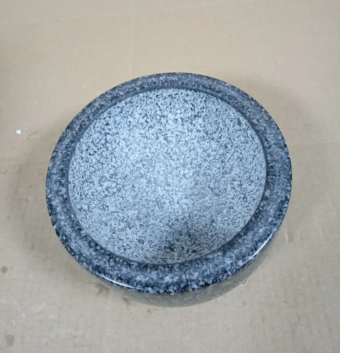 Zuvo Natural Stone Mortar Durable Kitchen Culinary Grinding 15.5x7.5cm 2.48in