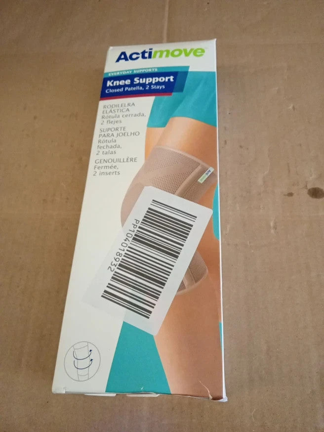 Actimove Knee Support Closed Patella 2 Stays Pain Relief Beige XL Design New