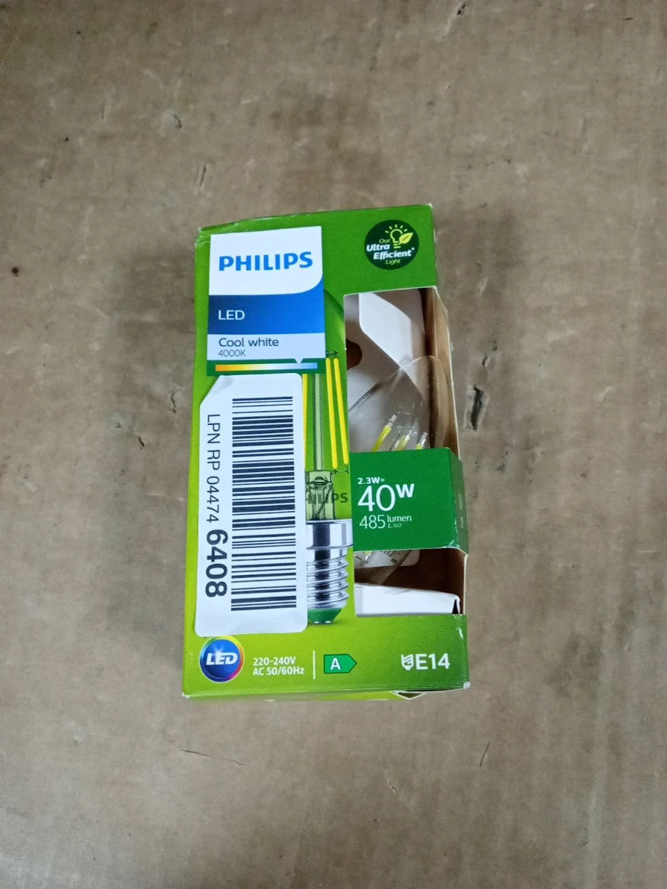 Philips Classic Ultra Efficient LED Bulb Energy Efficiency Class A E14 Base New