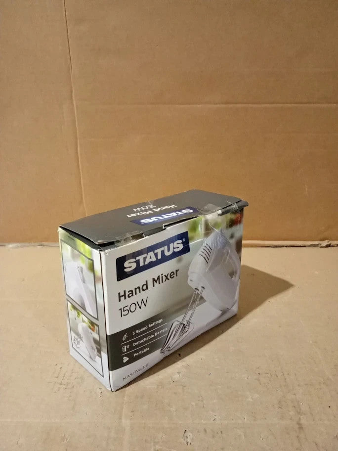 Status Nashville 5 Speed Hand Mixer Electric Hand Held White 150w 1.3m Cable