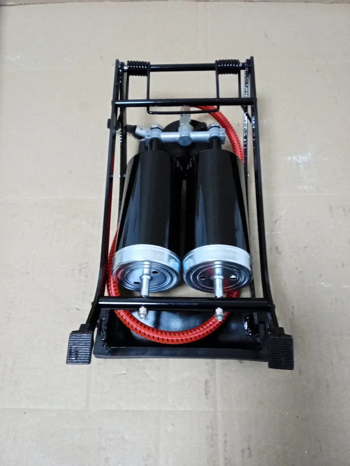 Sakura Twin Cylinder Foot Pump with Pressure Gauge Car Bike Tyre Inflator