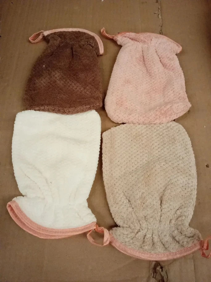 Phogary Microfiber Wash Mitt Body Face Super Soft Absorbent Washcloth 4pc New