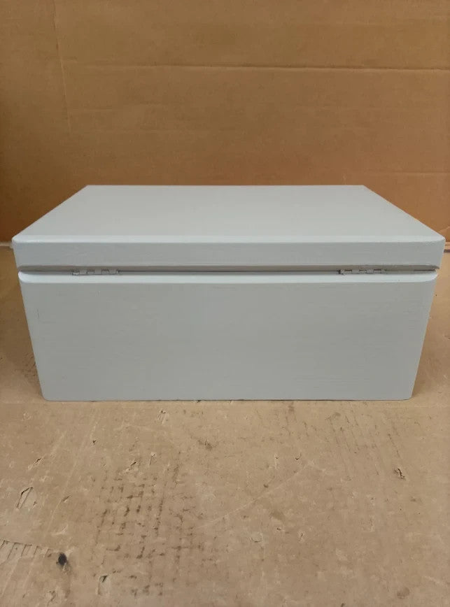 Creative Deco Large Grey Plain Wooden Storage Box Lid 30x20x14cm