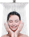 Livorest Square Rainfall Shower Head 8inch Large Overhead Chrome Finish New