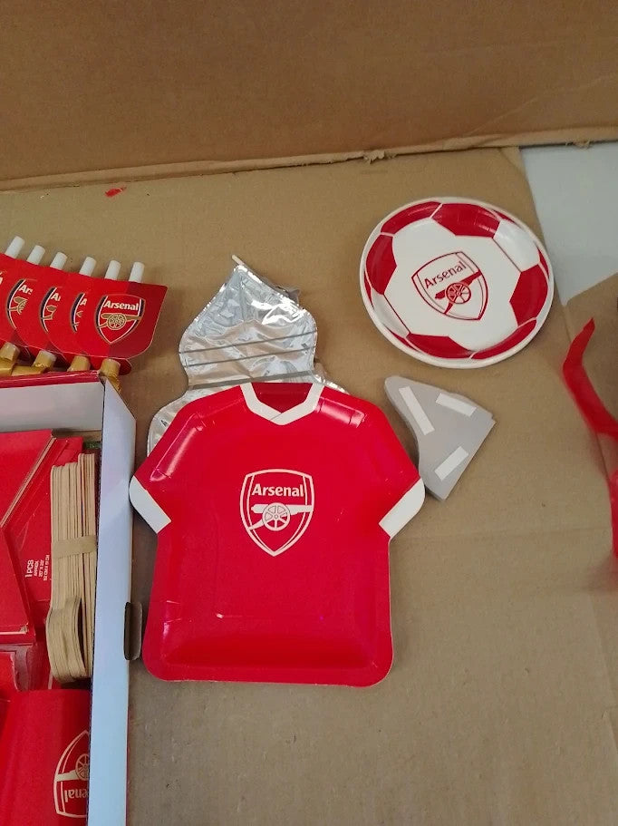 Arsenal Football Club Official Licensed Party Supplies Kit 6 Guests Birthday New
