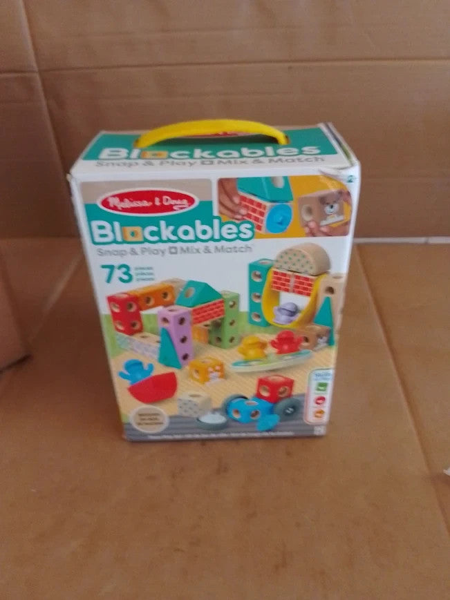 Melissa Doug Blockables Town Snap Play Educational Toy Set Children 2+ New