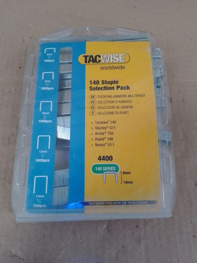 Tacwise 0350 Selection Pack Of Type 140 6 14mm Heavy Duty Galvanised Staples New