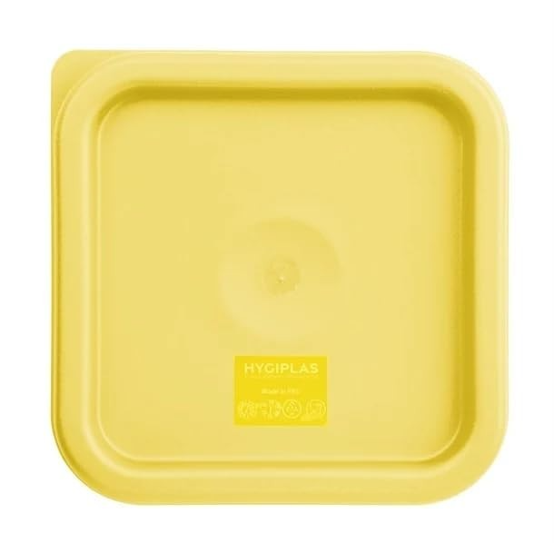 Hygiplas Square Yellow Lid Fit Small 1.5/3.5L Dishwasher Safe Tight Seal New