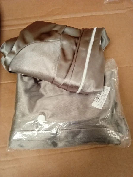 2 Pack Pillow Cases Contour Satin Zipper Grey 63x42.5x13.8cm New