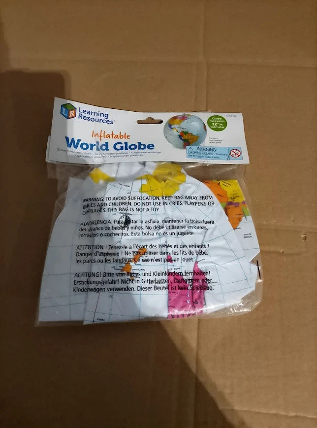 Learning Resources Inflatable Labeling Globe Geography Class Supplies Kids New