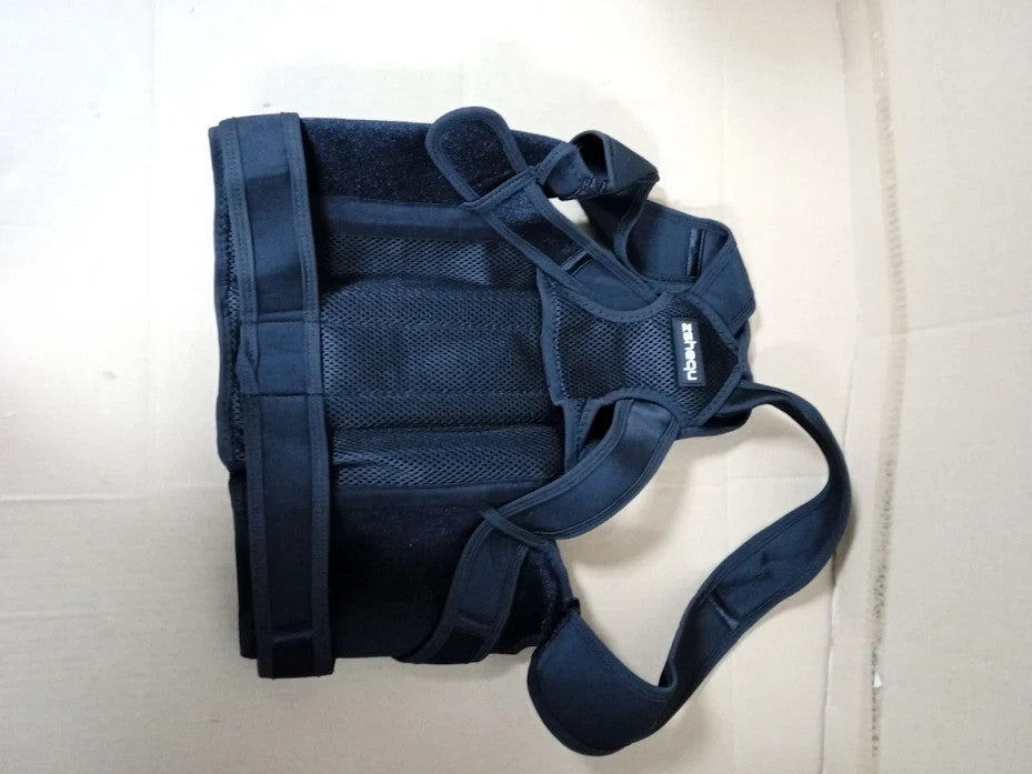 Back Support Brace Posture Corrector Adjustable Shoulder Neck Lumbar Belt M New