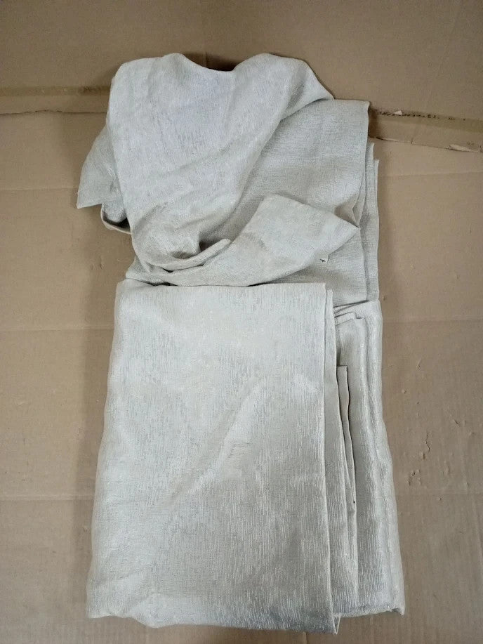 Fusion Strata Natural Eyelet Curtains 66x90 Inch Thermal Drapes Polyester