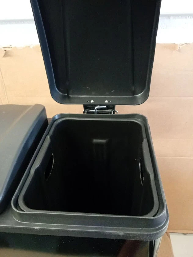 Habitat 60L Twin Compartment Bin Black New