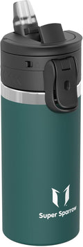 Sparrow Insulated Water Bottle Kids 500ml TouchFlow Metal Water With Straw New