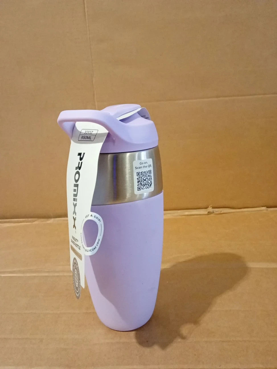 PROMIXX Pursuit Stainless Steel Shaker 950ml Metal Protein Lilac BPA Free New