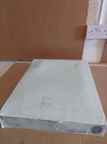 Argos Home Tongue Groove Toilet Seat Grey Adjustable Hinges 45x37.3x5.3cm New