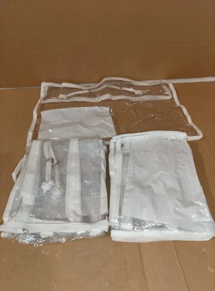 Kngngk 10pcs Toy Organizing Storage Bags 40x30x10cm Clear PVC Reusable