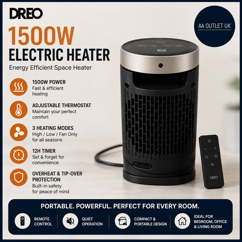 Dreo Electric Heater 150w Energy Efficient Space Room Upgrade Remote Portable