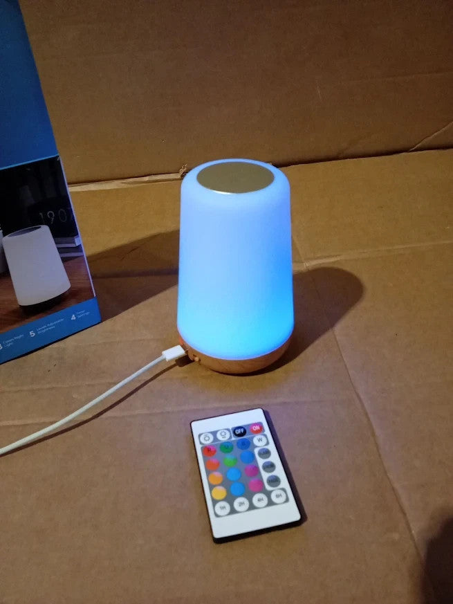 UPXNBOR LED Night Light Touch Lamp Remote RGB Colours USB Rechargeable New