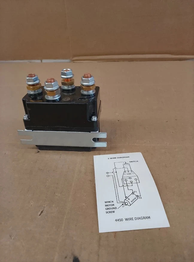 QWORK 12V 500A Winch Solenoid Relay Contactor  ATV UTV 8000 15000lb Design