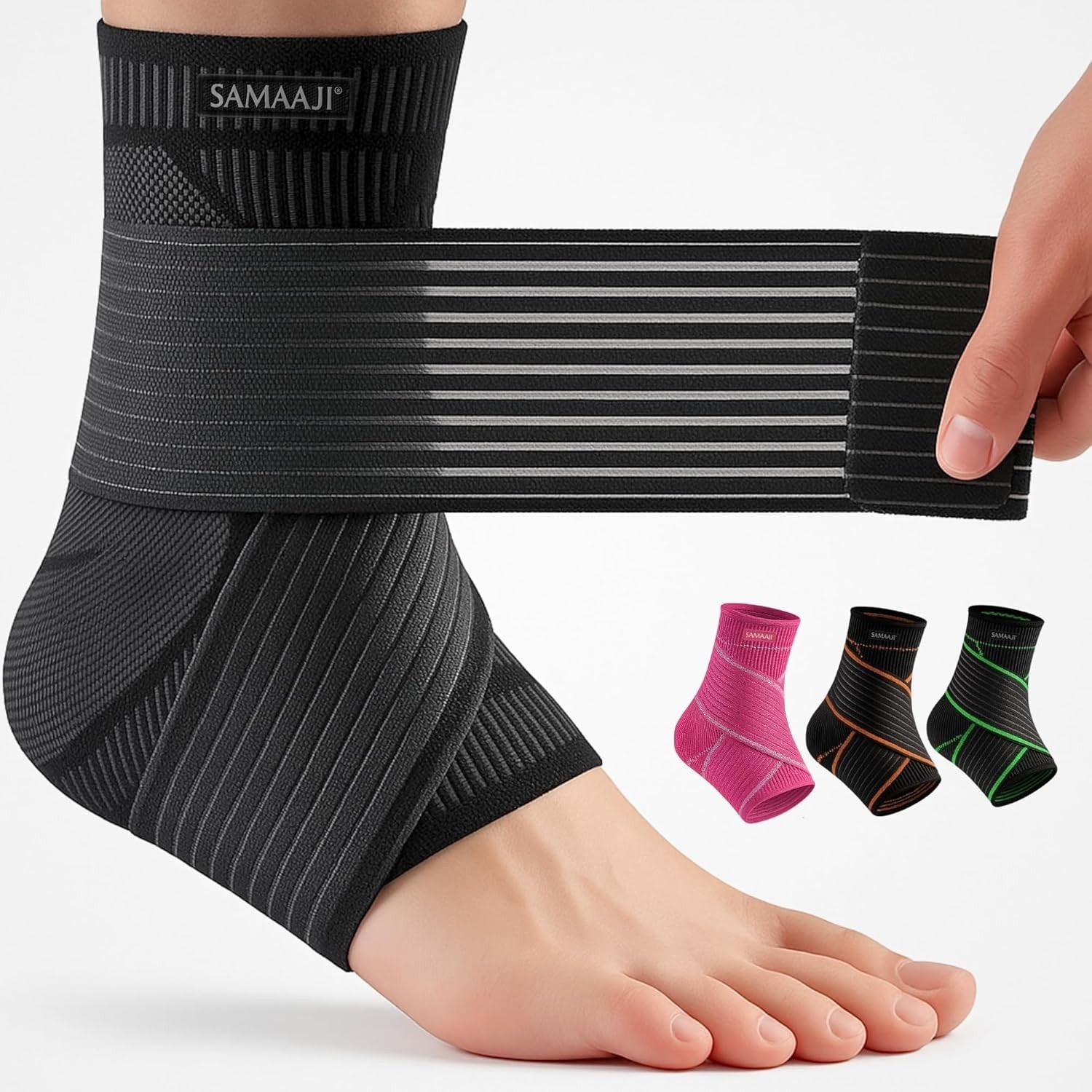 Adjustable Ankle Support Brace Compression Strap Achilles Plantar Fasciitis New