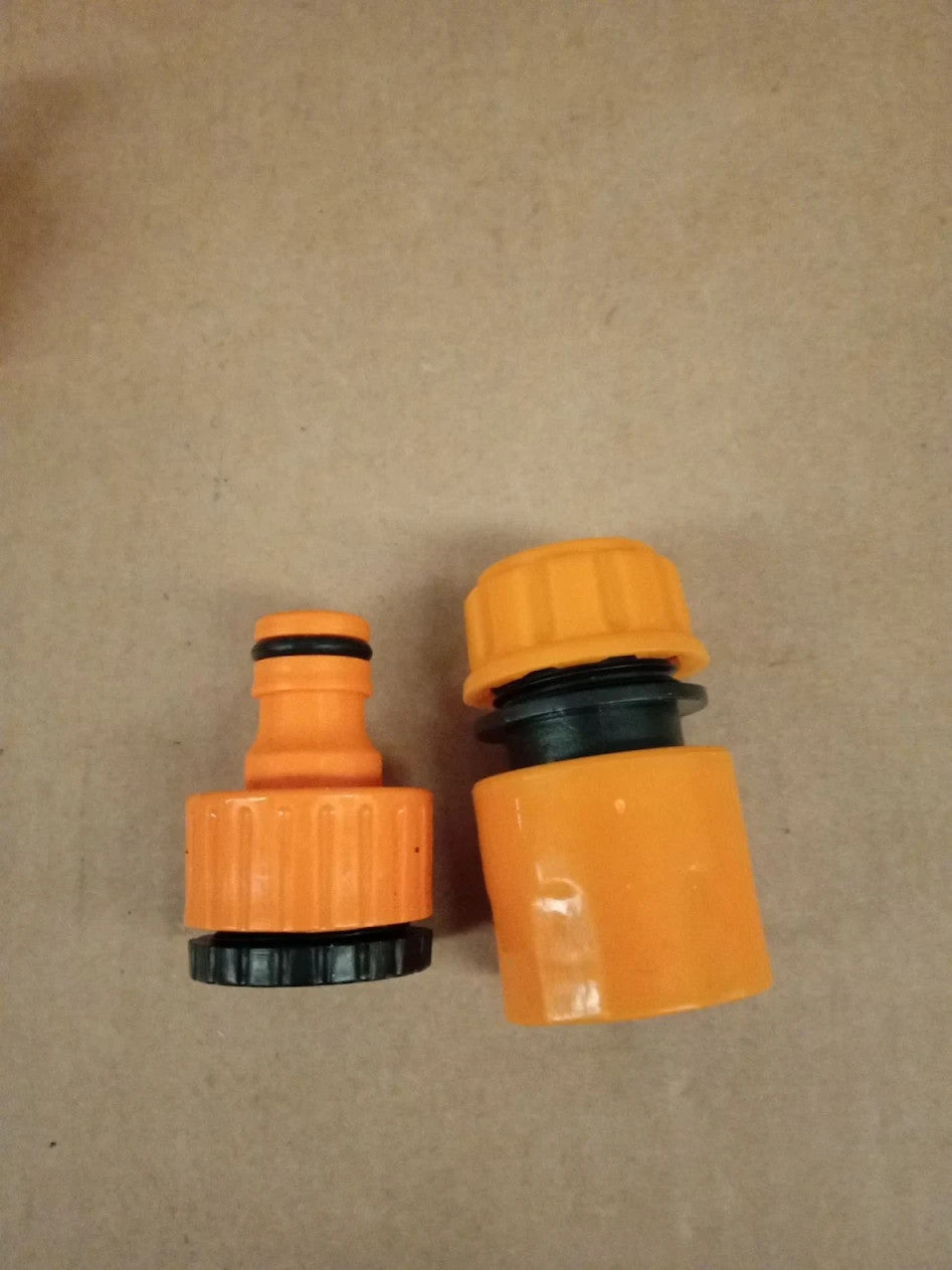 Garden Hose Joiner Hose Fitting End Quick Connectors Double Male 3/4in 1/2in Tap