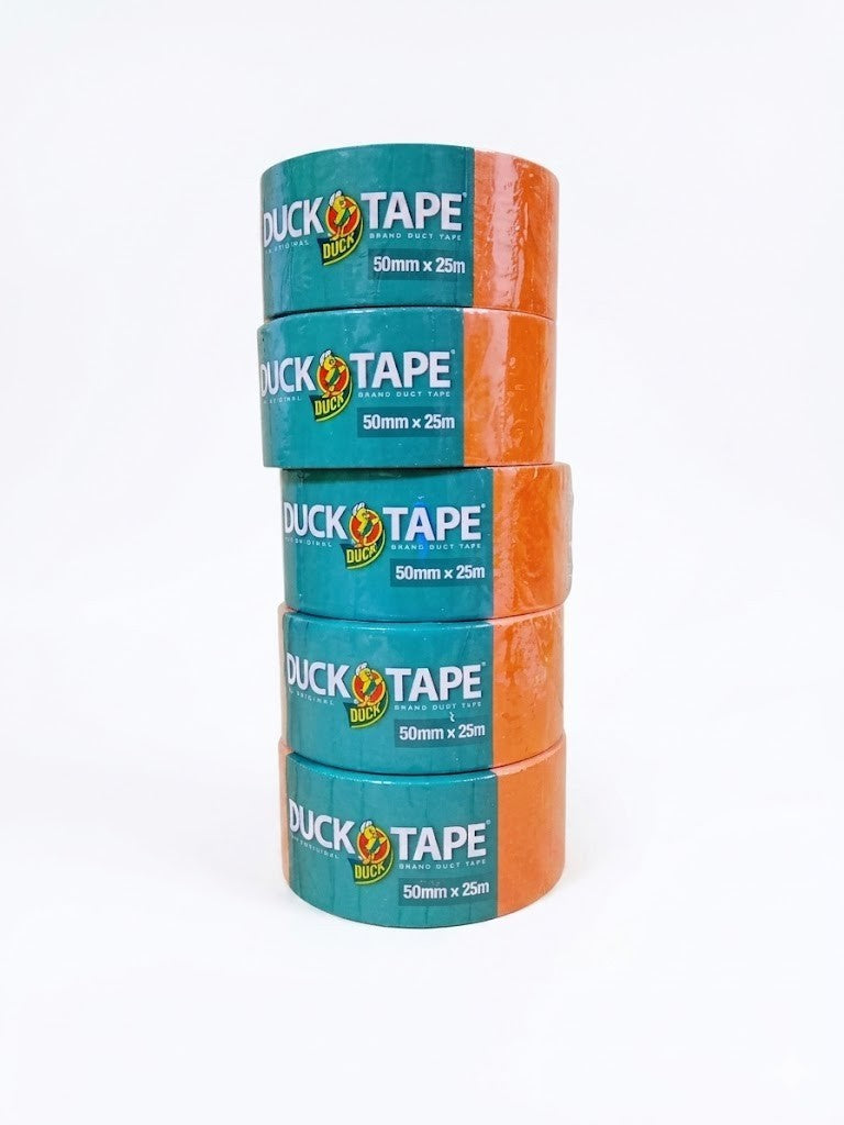 Strong Duck Tape Original Orange 50mm x 25m 5 Pieces Heavy Duty Tape Orange New