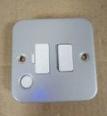 Knightsbridge M6300F Metal Clad 13A Switched Fused Spur Flex Outlet Silver