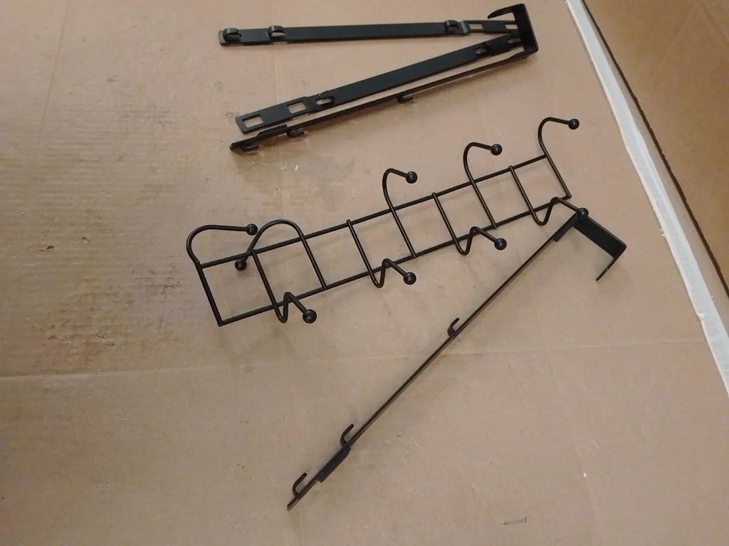 Hapirm Over The Door Organizer 9 Coat Hooks Stainless Steel New