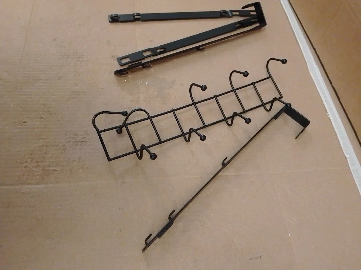 Hapirm Over The Door Organizer 9 Coat Hooks Stainless Steel New