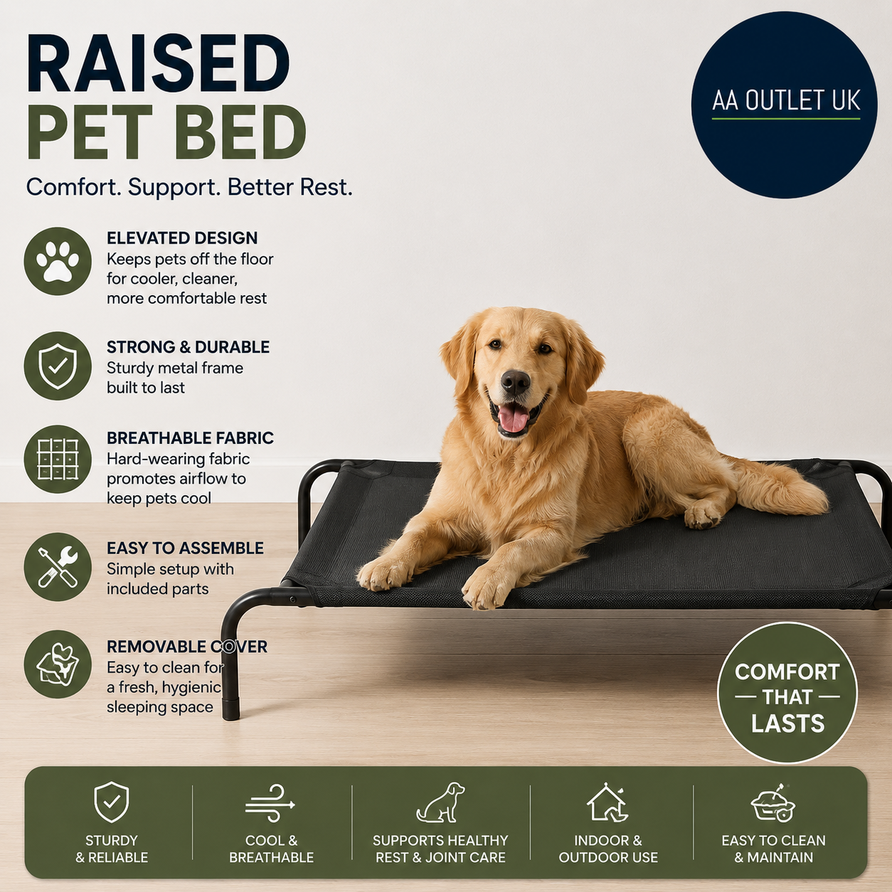 Raised Pet Bed